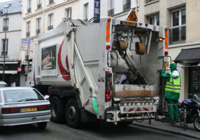 Un camion benne dans les rues de Paris. Photo : Jean-François Ségard