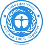 Logo Ange bleu - papier recyclé